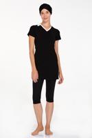 Hijab clothing BLACK SHORT SLEEVE HIJAB SWIMSUIT T 3905