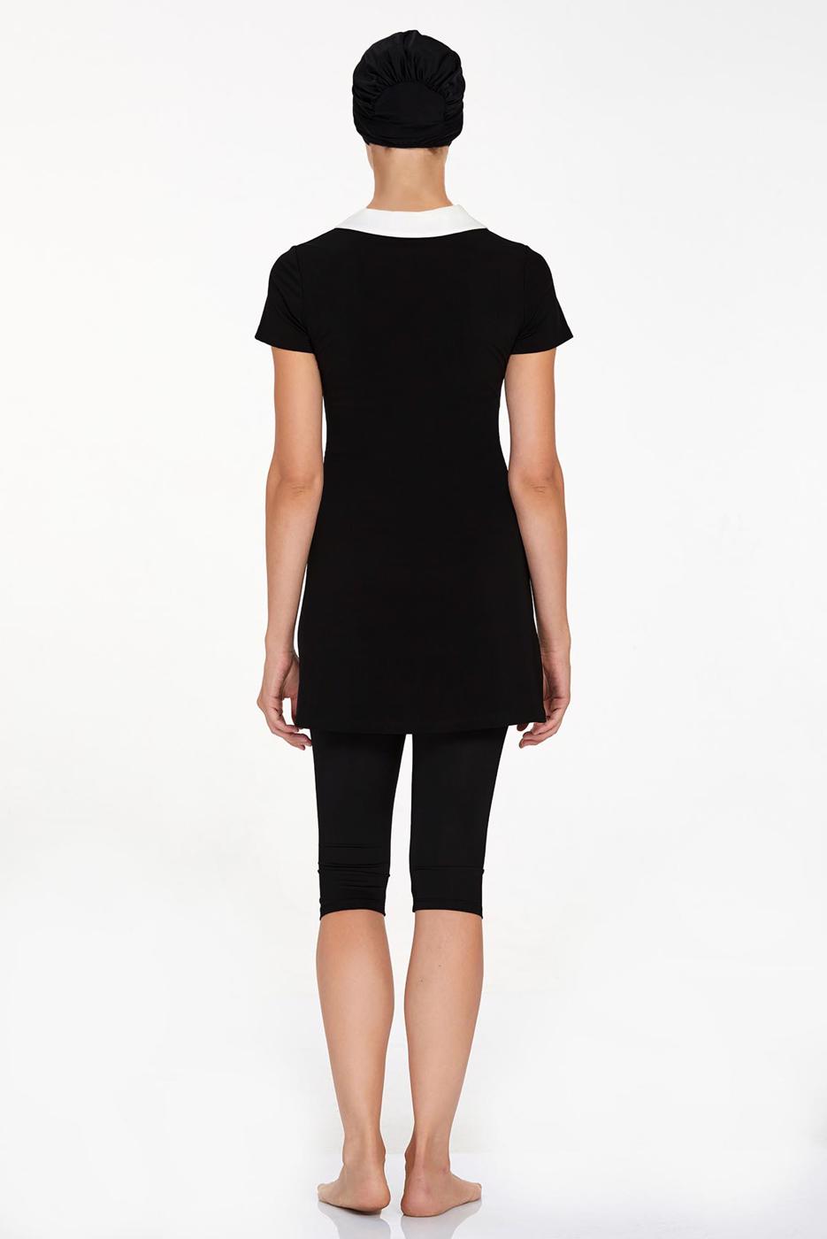 Hijab clothing BLACK SHORT SLEEVE HIJAB SWIMSUIT T 3905