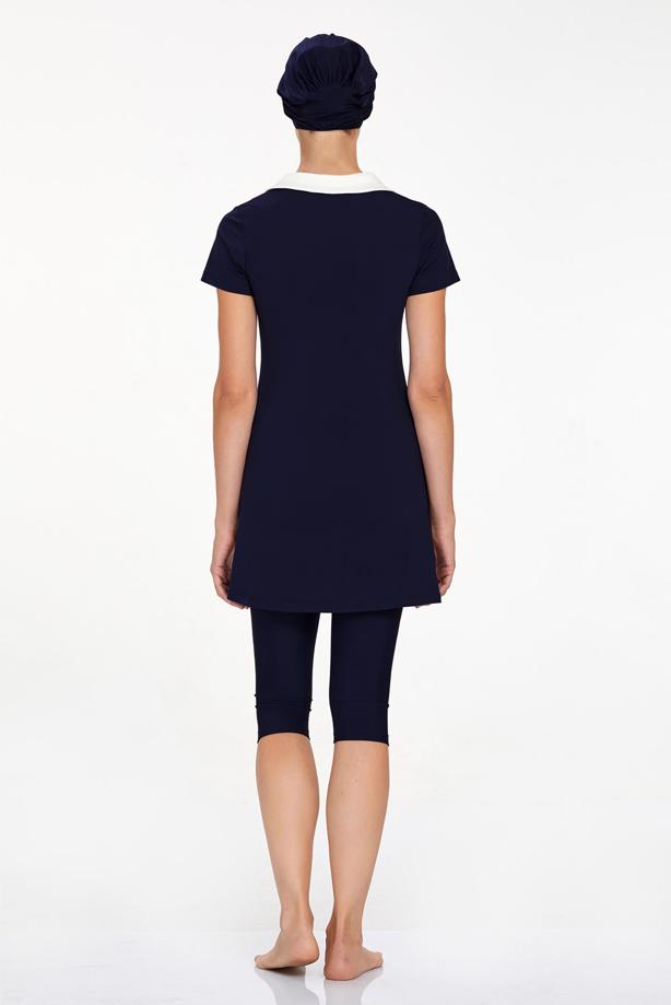 Vêtements hijab BLEU MARINE MAILLOT DE BAIN HIJAB MANCHES COURTES T 3905 - TRENDTESETTÜR