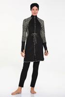 Vêtements hijab NOIR MAILLOT DE BAIN HIJAB À MOTIFS ALVINA T 4541