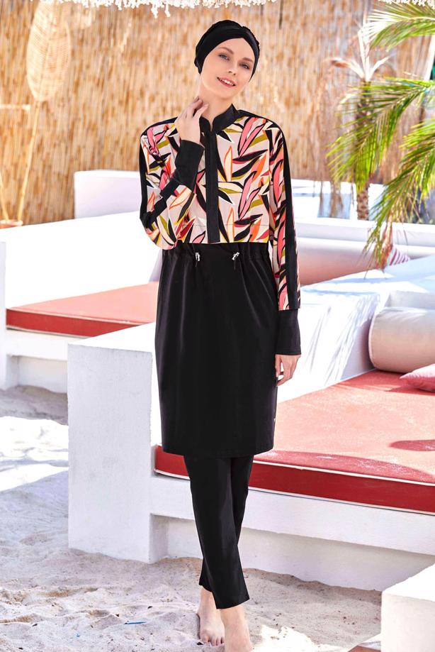 Tesettür giyim  ALVİNA DESENLİ TESETTÜR MAYO T 4572 - TRENDTESETTÜR