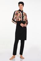 Tesettür giyim SİYAH ALVİNA DESENLİ TESETTÜR MAYO T 4572