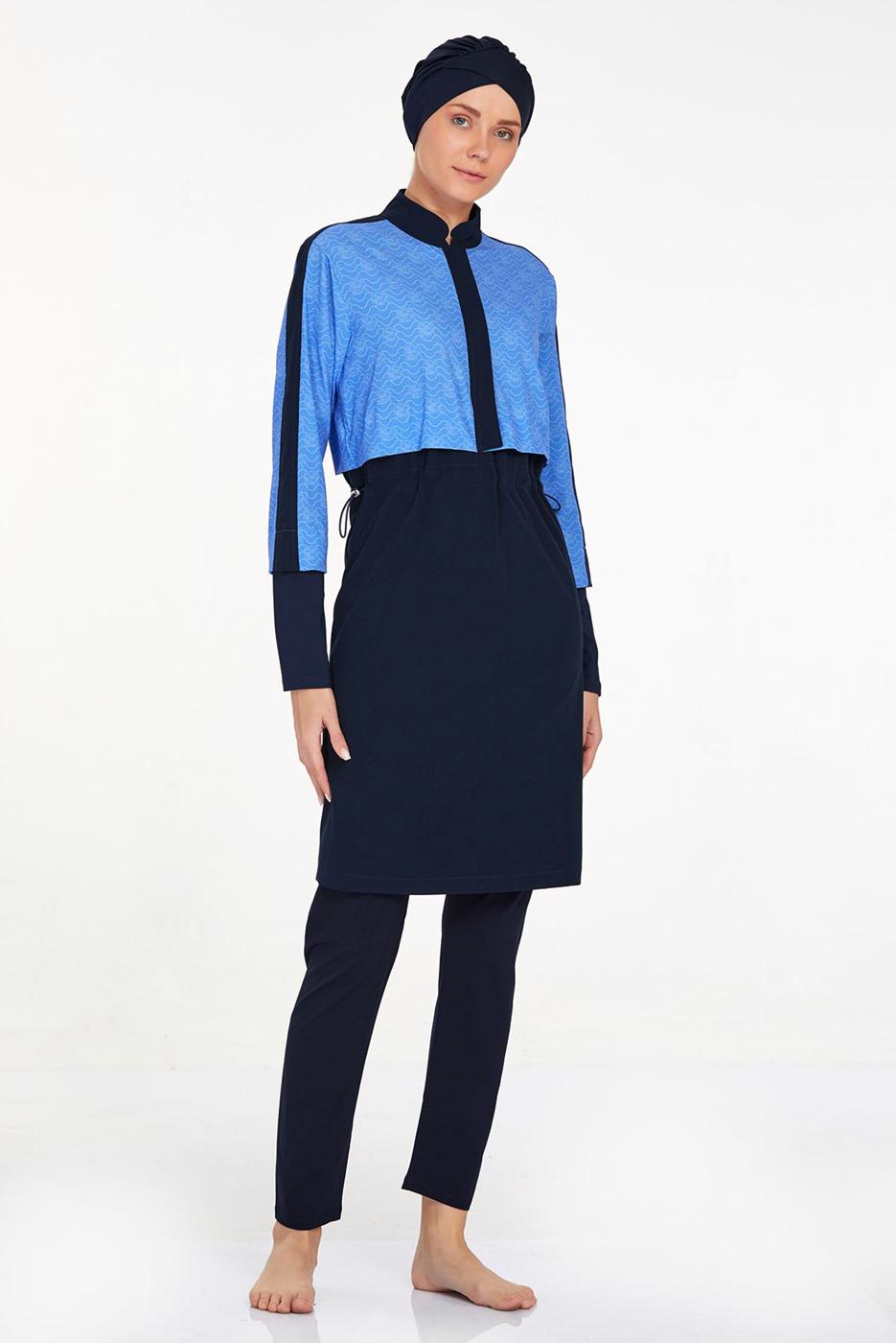 Tesettür giyim LACİVERT TESETTÜR MAYO T 4573