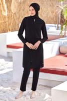 Tesettür giyim SİYAH FERMUARLI TESETTÜR MAYO T 4583