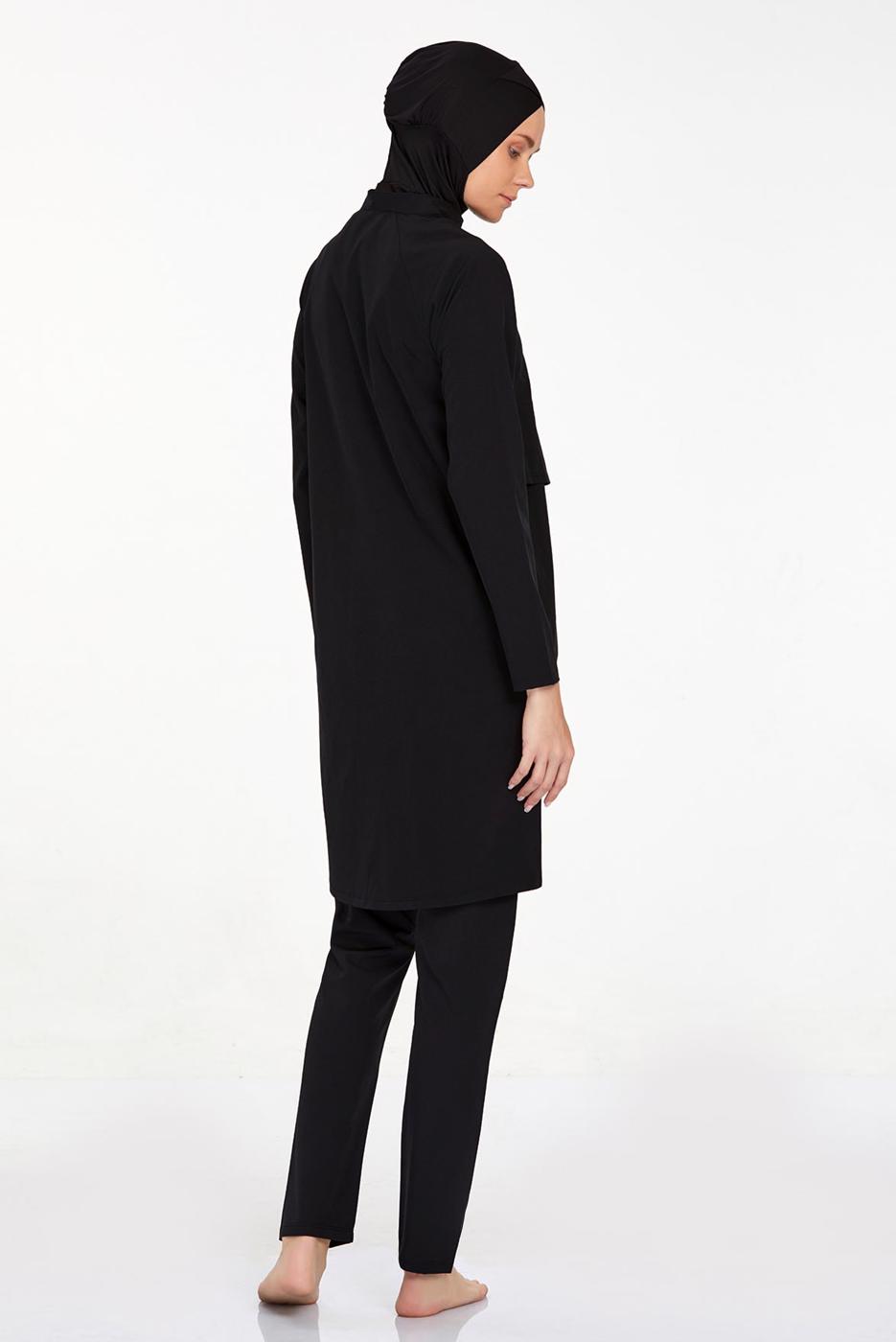 Tesettür giyim SİYAH FERMUARLI TESETTÜR MAYO T 4583