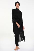 Tesettür giyim SİYAH ALVİNA TESETTÜR PAREO T 6039