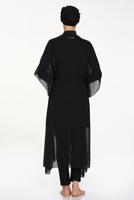 Tesettür giyim SİYAH ALVİNA TESETTÜR PAREO T 6039