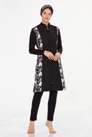 Tesettür giyim SİYAH FERMUARLI TESETTÜR MAYO T 8240