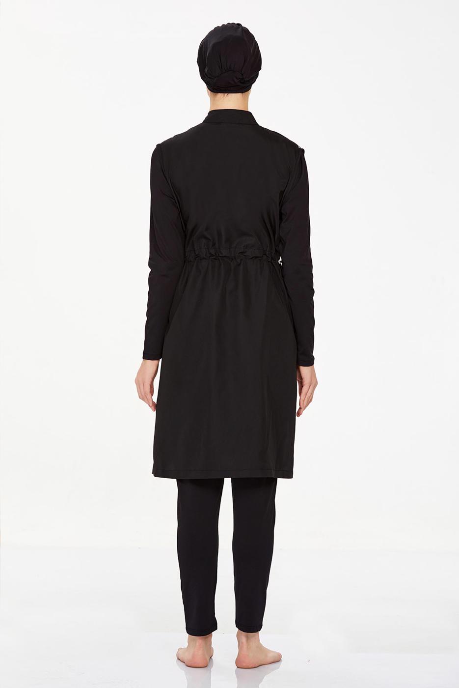 Tesettür giyim SİYAH FERMUARLI TESETTÜR MAYO T 8240