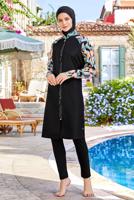 Tesettür giyim SİYAH FERMUARLI TESETTÜR MAYO T 8266