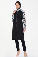 Tesettür giyim SİYAH FERMUARLI TESETTÜR MAYO T 8266