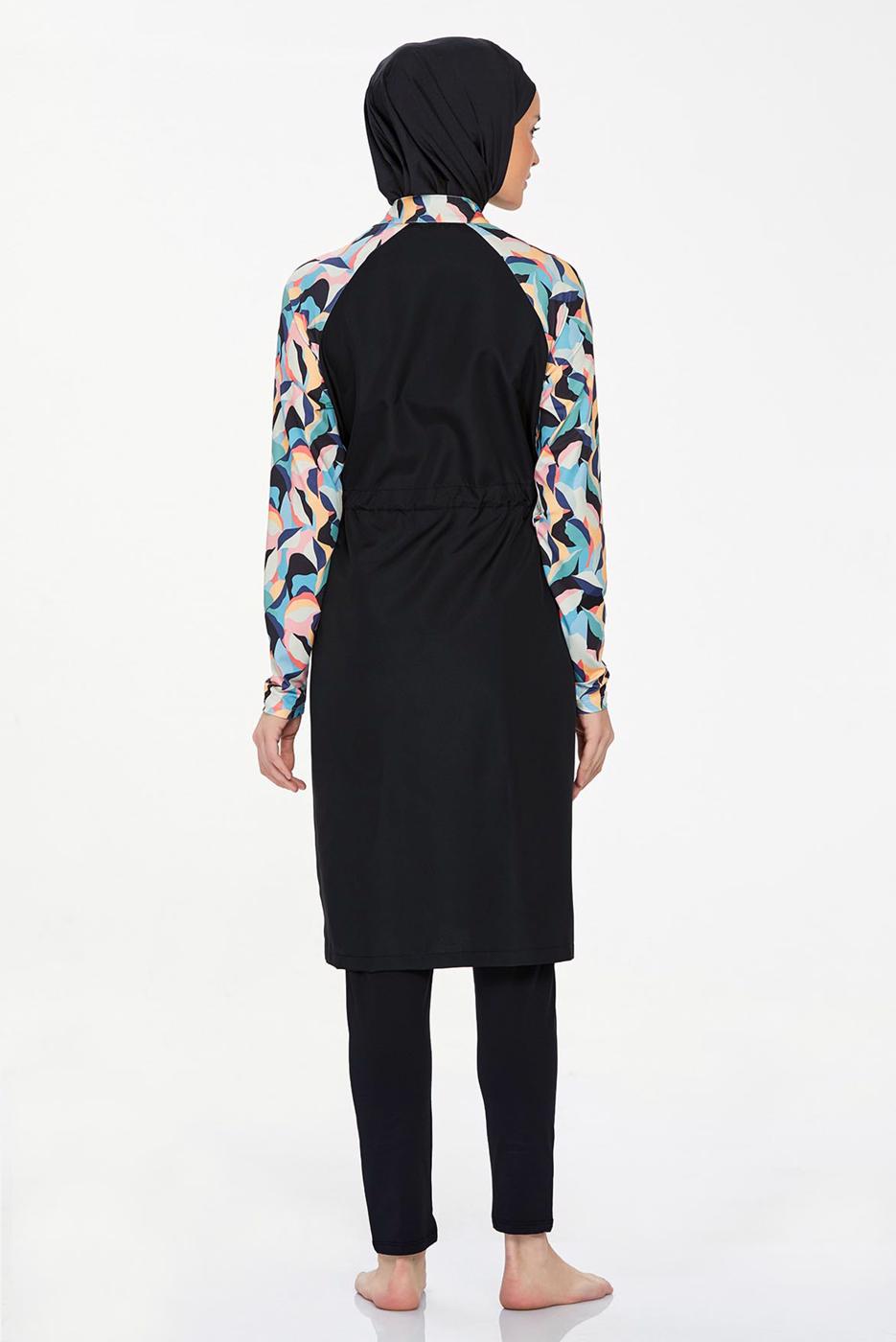 Tesettür giyim SİYAH FERMUARLI TESETTÜR MAYO T 8266