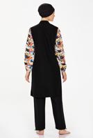 Tesettür giyim SİYAH ALVİNA DESENLİ TESETTÜR MAYO T 8283