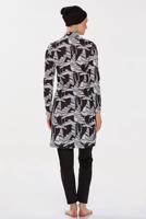 Hijab clothing BLACK PATTERNED HIJAB SWIMSUIT T 9206