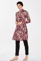 Tesettür giyim SİYAH DESENLİ TESETTÜR MAYO T 9220