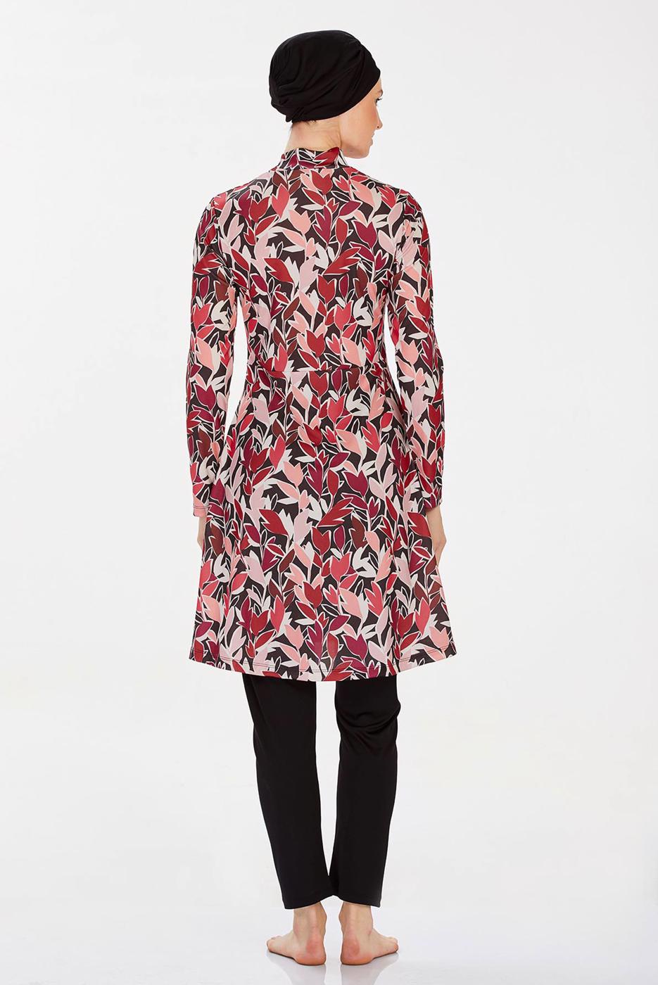 Tesettür giyim SİYAH DESENLİ TESETTÜR MAYO T 9220