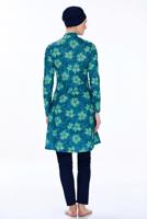 Hijab clothing NAVY BLUE PATTERNED HIJAB SWIMSUIT T 9221
