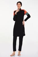 Tesettür giyim SİYAH ALVİNA FERMUARLI TESETTÜR MAYO T 9241