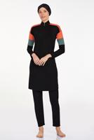 Tesettür giyim SİYAH ALVİNA FERMUARLI TESETTÜR MAYO T 9241