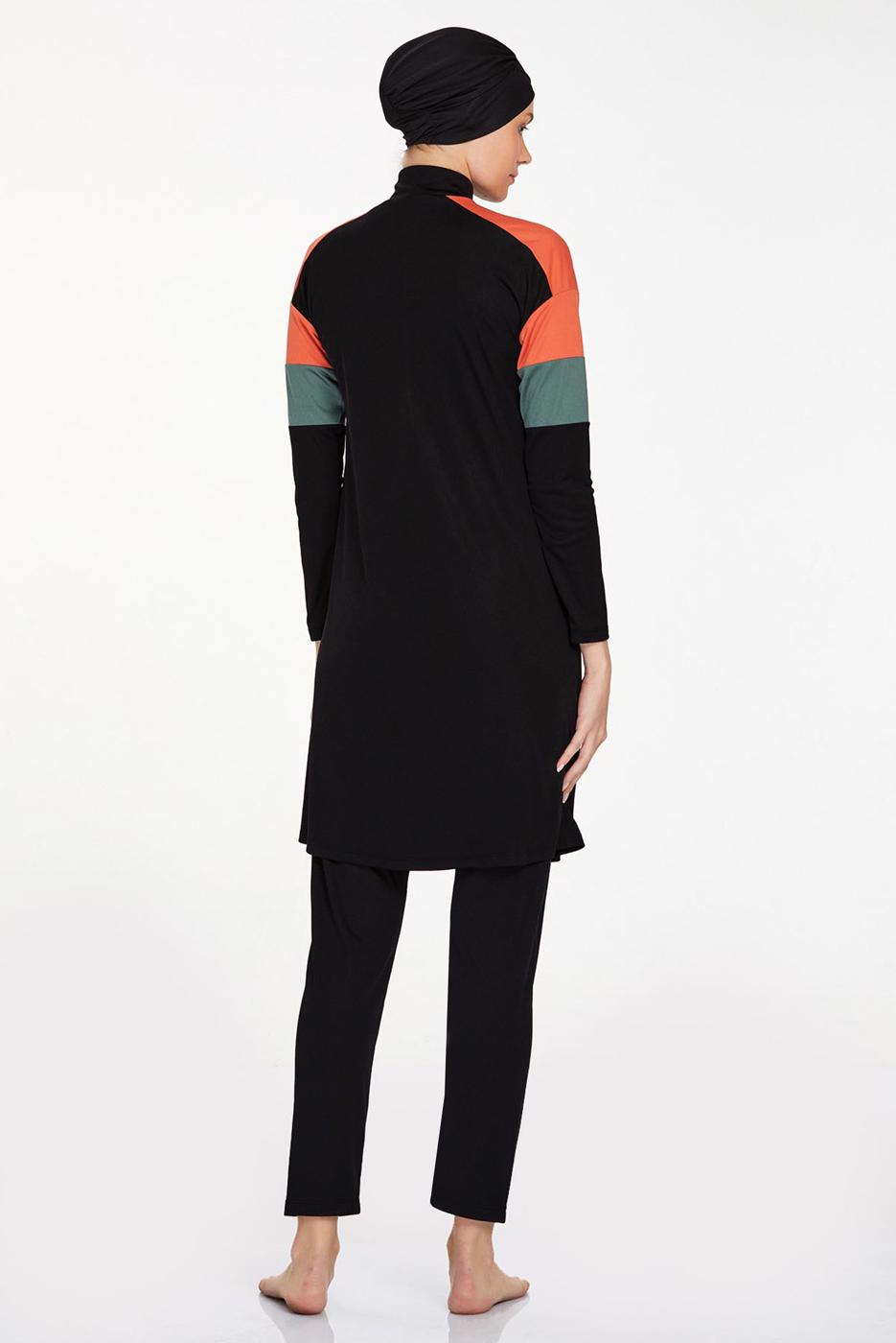 Tesettür giyim SİYAH ALVİNA FERMUARLI TESETTÜR MAYO T 9241