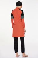 Hijab clothing BROWN ALVINA ZIPPERED HIJAB SWIMSUIT T 9241