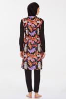 Tesettür giyim SİYAH DESENLİ TESETTÜR MAYO T 9251