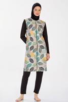 Tesettür giyim SİYAH DESENLİ TESETTÜR MAYO T 9255