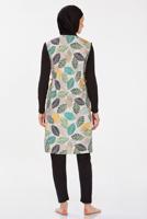 Tesettür giyim SİYAH DESENLİ TESETTÜR MAYO T 9255