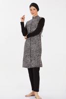 Tesettür giyim SİYAH BÜYÜK BEDEN TESETTÜR MAYO T 9270