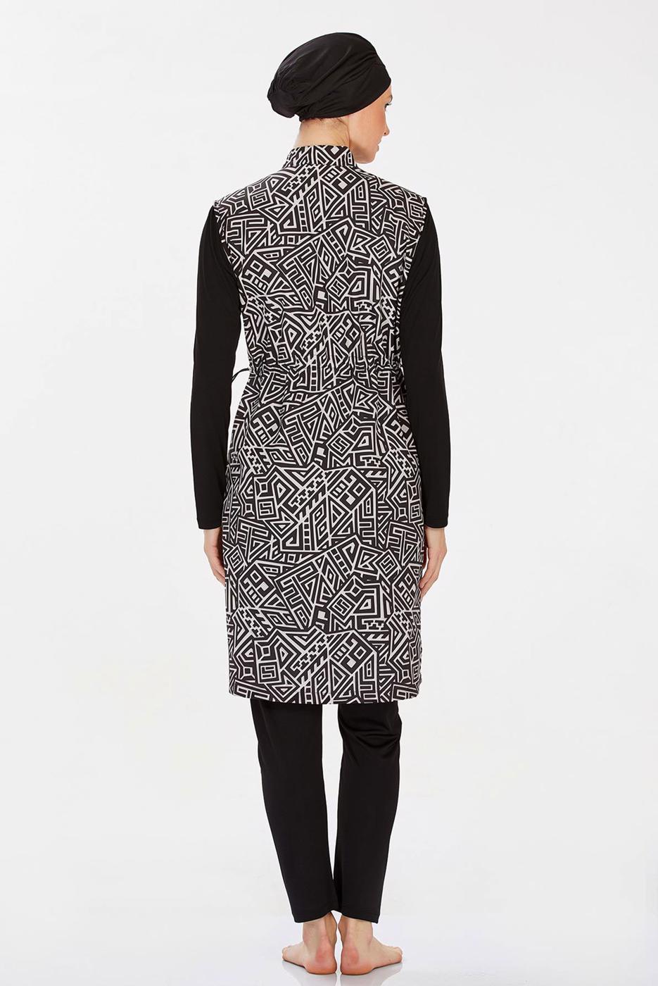 Tesettür giyim SİYAH BÜYÜK BEDEN TESETTÜR MAYO T 9270