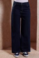 Hijab clothing NAVY BLUE WIDE LEG DENIM PANTS T 1505