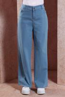 Vêtements hijab BLEU PANTALON LARGE EN JEAN T 1505