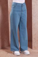 Vêtements hijab BLEU PANTALON LARGE EN JEAN T 1505