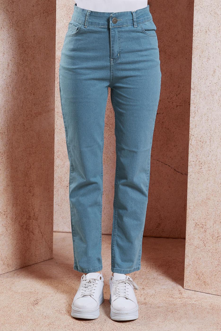 Vêtements hijab BLEU JEAN TAILLE HAUTE T ​​2505