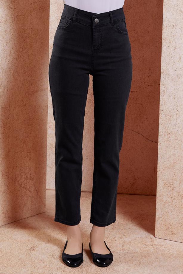 Vêtements hijab GRIS JEAN TAILLE HAUTE T ​​2505 - TRENDTESETTÜR