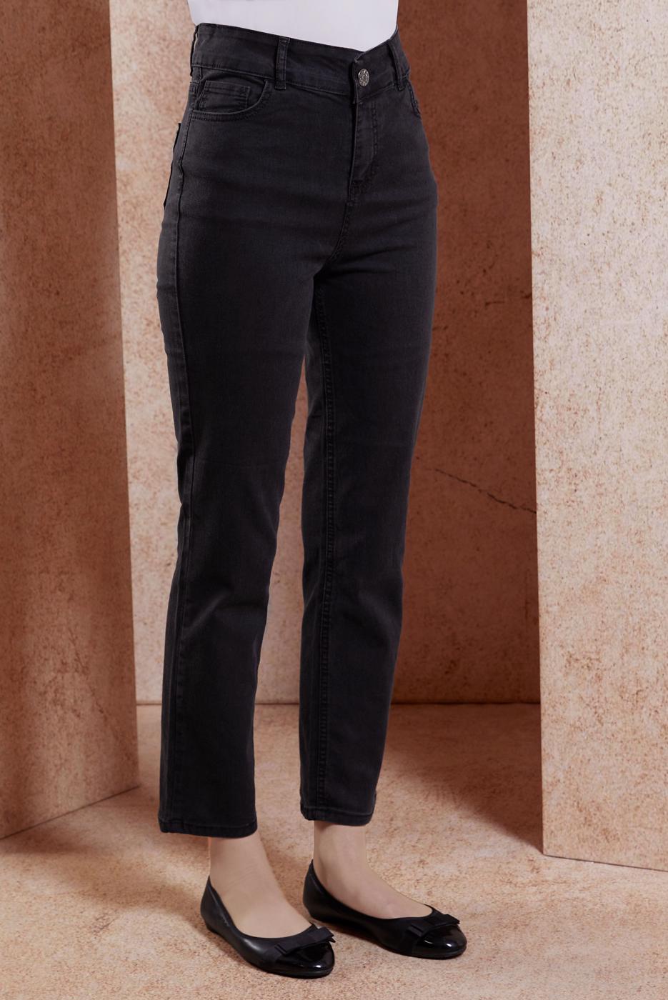 Vêtements hijab GRIS JEAN TAILLE HAUTE T 2505