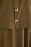 Tesettür giyim TABA BELİ LASTİKLİ ETEKLİ TAKIM T 1907