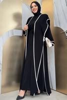 Vêtements hijab NOIR COSTUME AVEC GILET T 5848