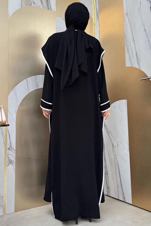 Vêtements hijab NOIR COSTUME AVEC GILET T 5848 - TRENDTESETTÜR