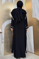 Vêtements hijab NOIR COSTUME AVEC GILET T 5848
