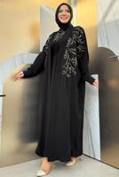 Vêtements hijab NOIR TAILLEUR ROBE BRODÉE T 6848