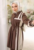 Hijab clothing BROWN TIED PANTS SUIT T 0891