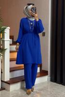 Vêtements hijab BLEU MARINE COSTUME PANTALON T 1071