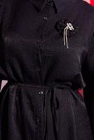 Tesettür giyim SİYAH BROŞ DETAYLI PANTOLONLU TAKIM T 1204