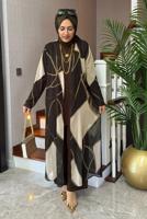 Vêtements hijab BRUN COSTUME PANTALON À MOTIFS T 1905