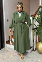 Vêtements hijab KAKI COSTUME PANTALON CEINTURE T 2528