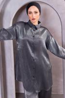 Hijab clothing BLACK SHIRT COLLAR PANTS SUIT T 3193