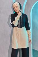 Tesettür giyim SİYAH KAPÜŞONLU PANTOLONLU TAKIM T 8004