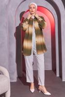 Tesettür giyim KAHVE RENK GEÇİŞLİ GÖMLEK TUNİK T 0514