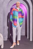 Tesettür giyim ÇOK RENKLİ RENK GEÇİŞLİ GÖMLEK TUNİK T 0514